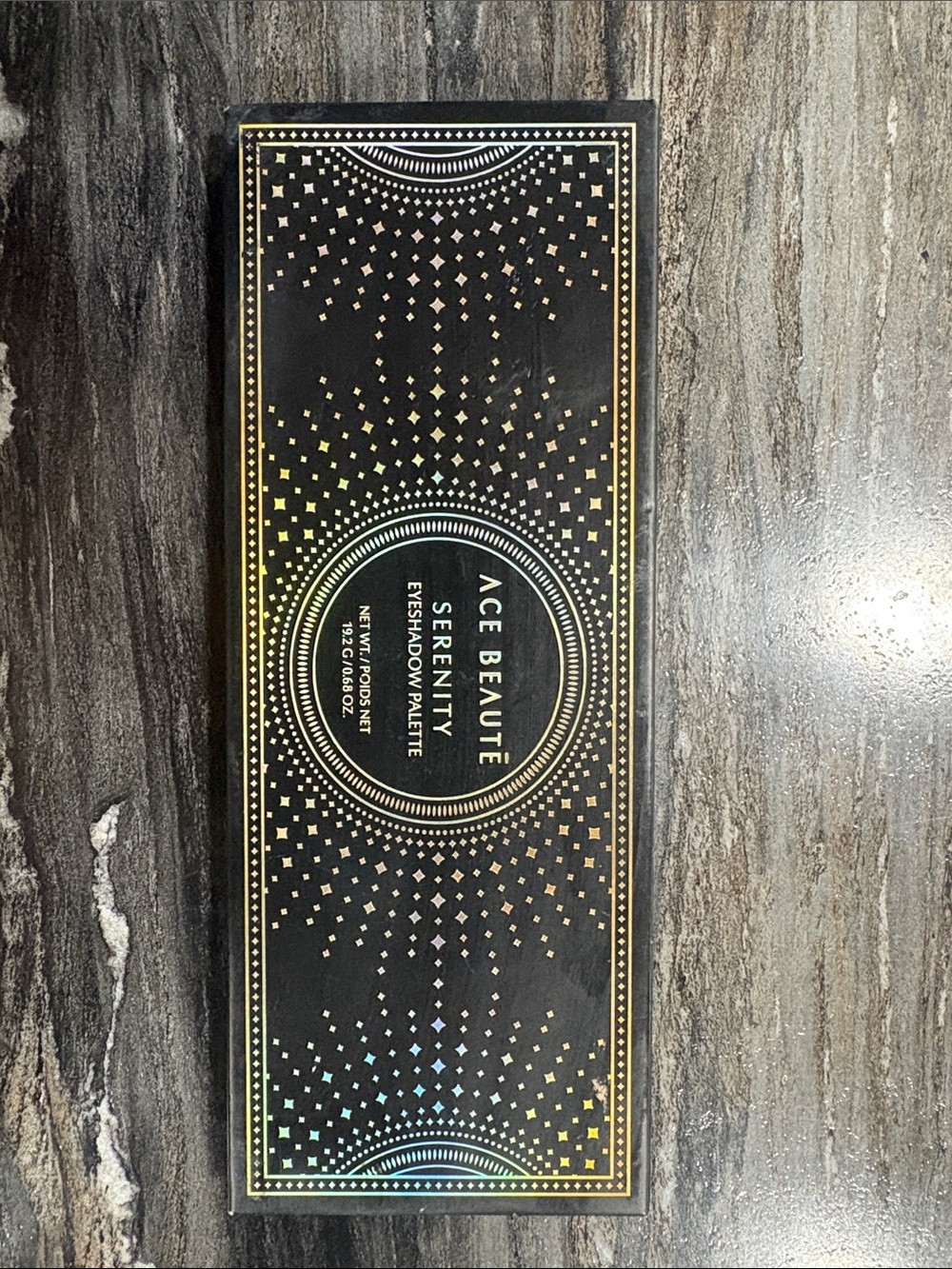 Ace Beaute Eyeshadow Palette - Black & Gold Starburst Design